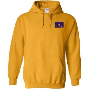 Greekgear Lambda Chi Alpha Flag Patch Hooded Sweatshirt(Athletic Gold)