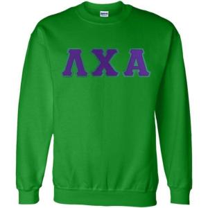 Greekgear Lambda Chi Alpha Lettered Crewneck(Irish Green)