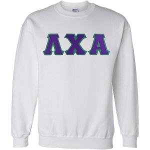 Greekgear Lambda Chi Alpha Lettered Crewneck(White)