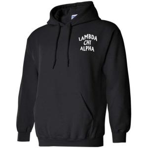 Greekgear Lambda Chi Alpha Social Hooded Sweatshirt(Black)