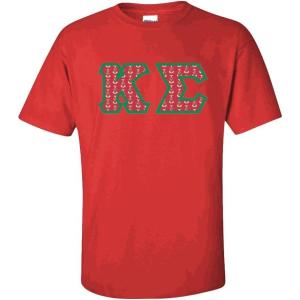 Kappa Sigma Fraternity Crest Twill Letter Tee(Red)