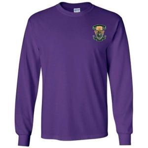 Lambda Chi Alpha Fraternity Crest Longsleeve Tee(Purple)