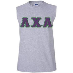 Lambda Chi Alpha Lettered Sleeveless Tee(Sports Grey)