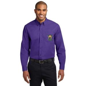 Lambda Chi Alpha Long Sleeve Oxford(Purple/Light Stone)