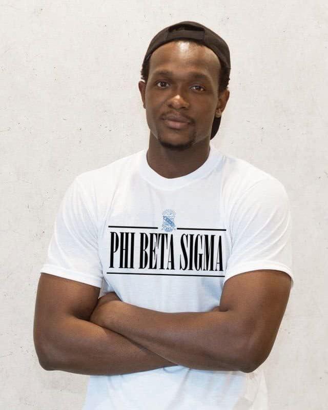 imagePhi Beta Sigma Line Crest TeeWhite