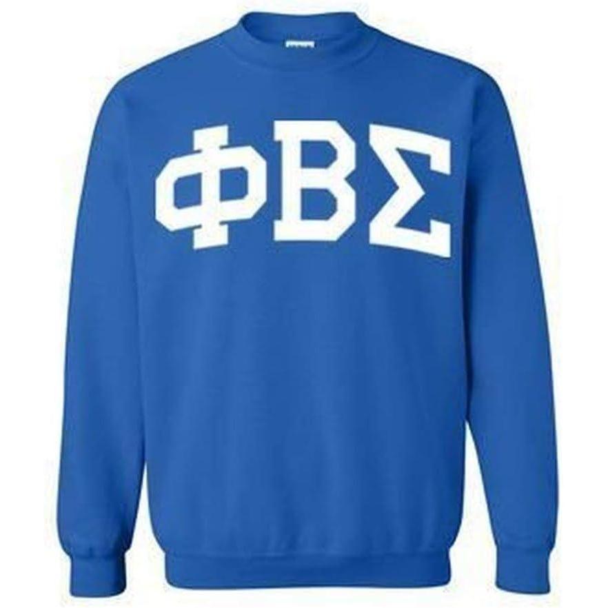 imageGreekgear Mens Phi Beta Sigma Greek Lettered Arch Crewneck Sweatshirt Royal BlueRoyal Blue