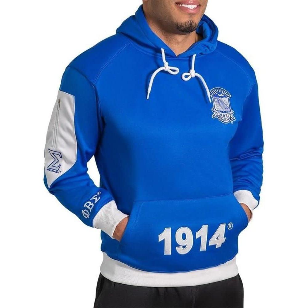 imageGreekgear Phi Beta Sigma Elite Hooded PulloverRoyal Blue