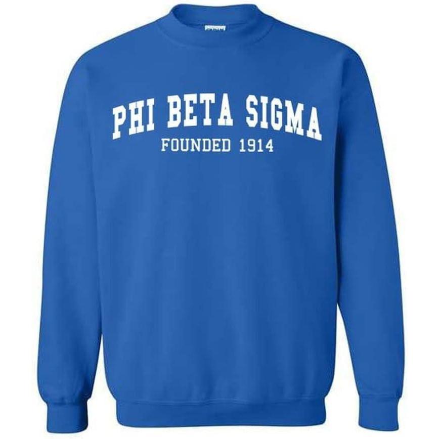 imageGreekgear Phi Beta Sigma Fraternity Founders Crew SweatshirtRoyal Blue