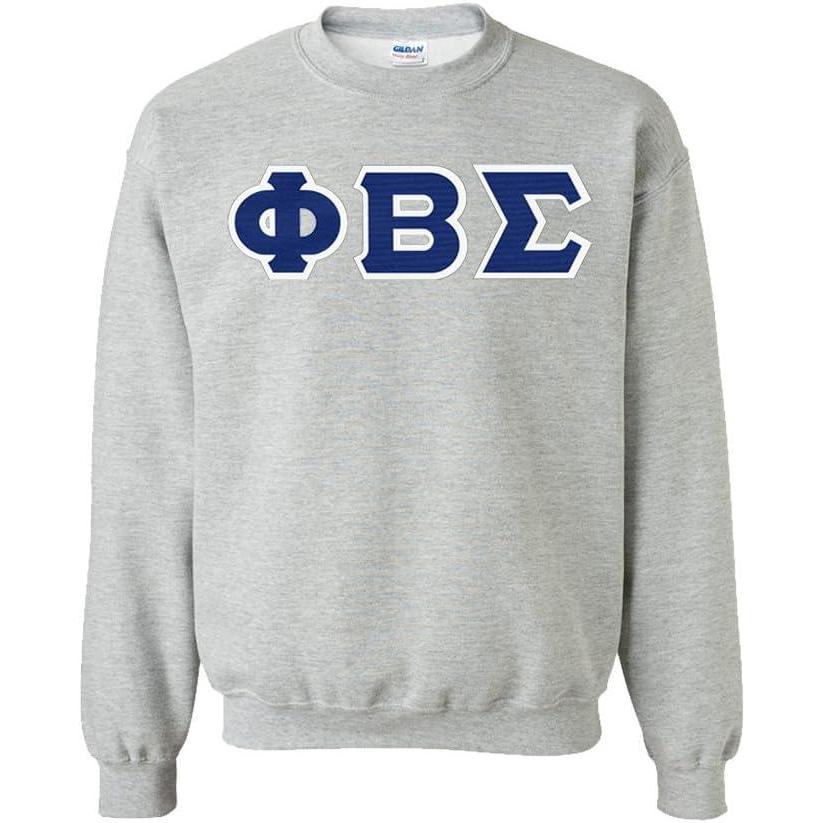 imageGreekgear Phi Beta Sigma Lettered CrewneckSports Grey