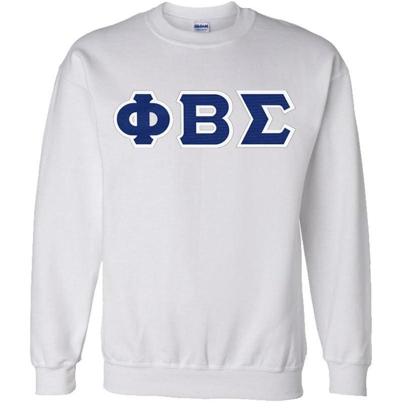 imageGreekgear Phi Beta Sigma Lettered CrewneckWhite