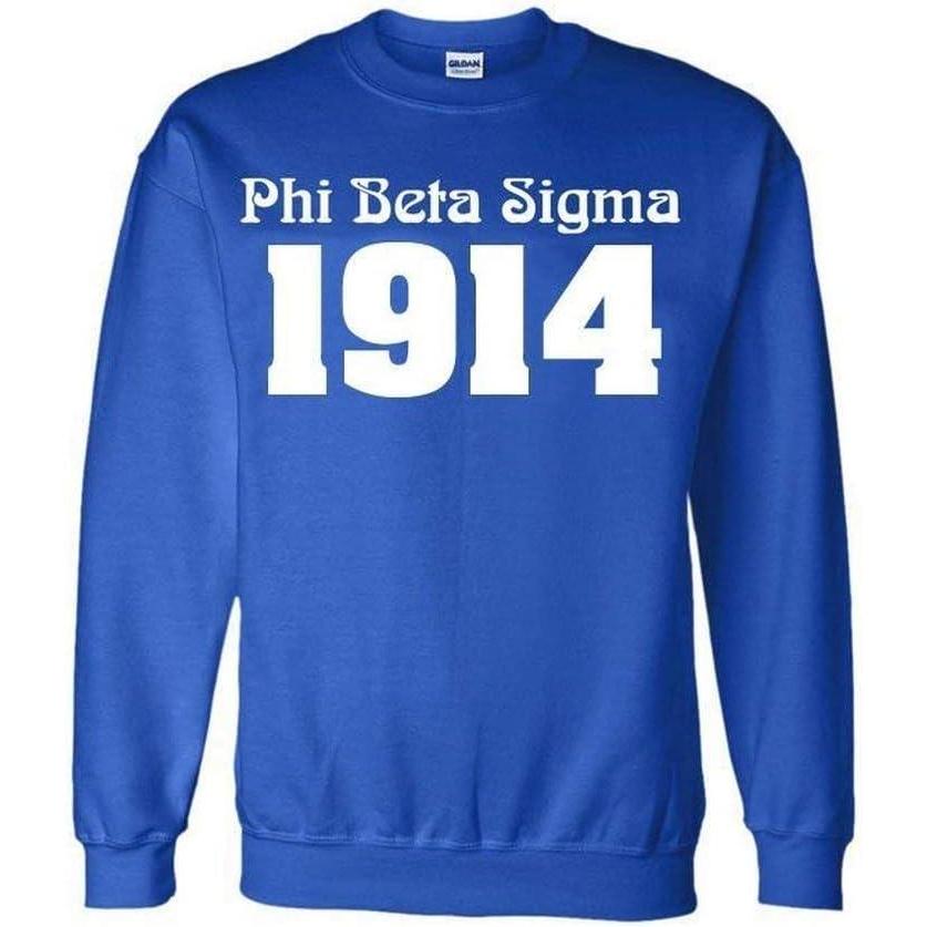 imageGreekgear Phi Beta Sigma Logo Crewneck SweatshirtRoyal Blue
