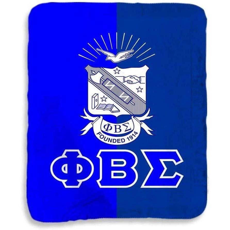 imageGreekgear Phi Beta Sigma Two Tone Sherpa Lap Blanket