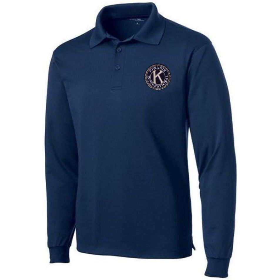 imageKiwanis World Famous Long Sleeve Dry Fit PoloTrue Navy