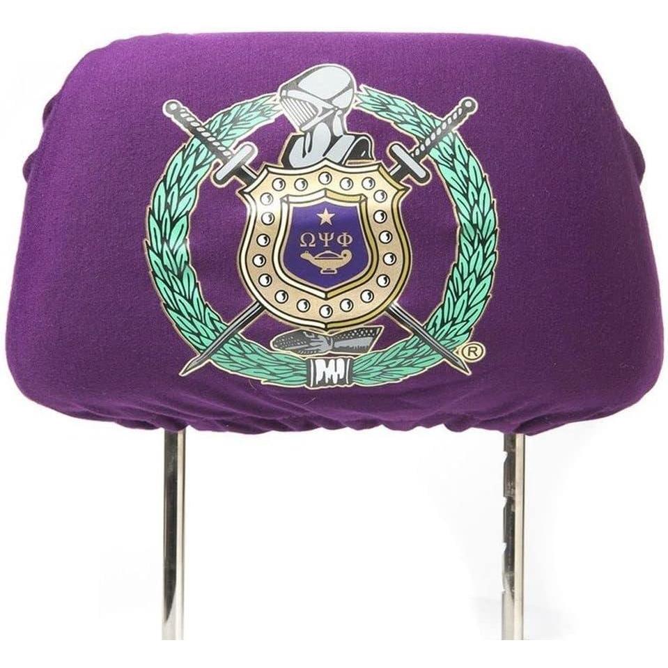 imageOmega Psi Phi Black Car Seat Headrest Cover BlackPurple
