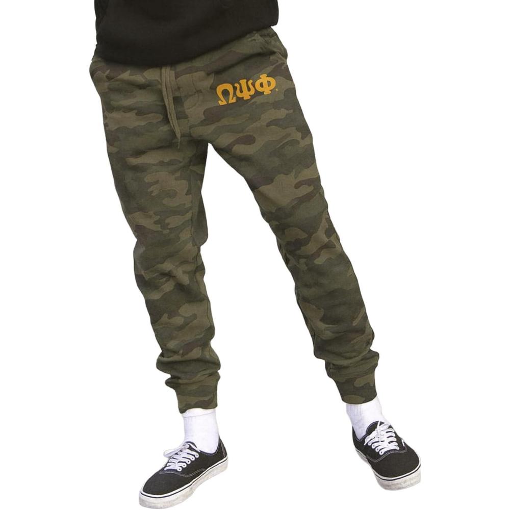 imageOmega Psi Phi Camo Fleece PantsCamo