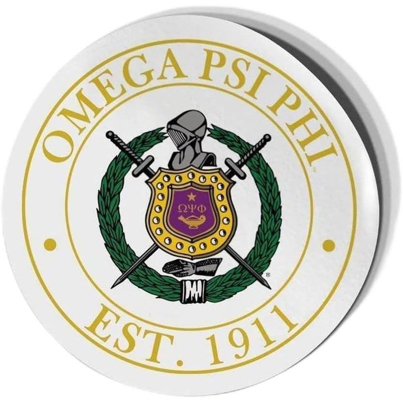 imageOmega Psi Phi Circle Crest Shield Decal