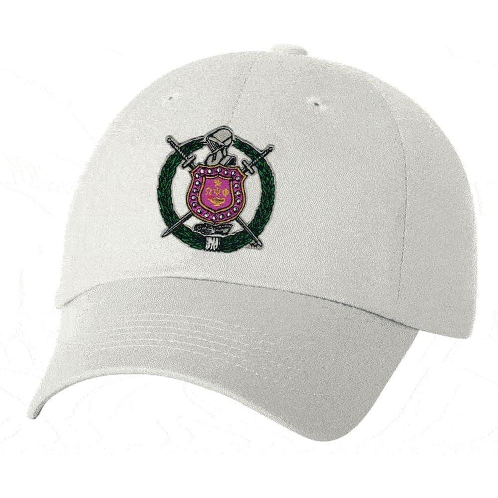 imageOmega Psi Phi Crest Shield Emblem HatWhite