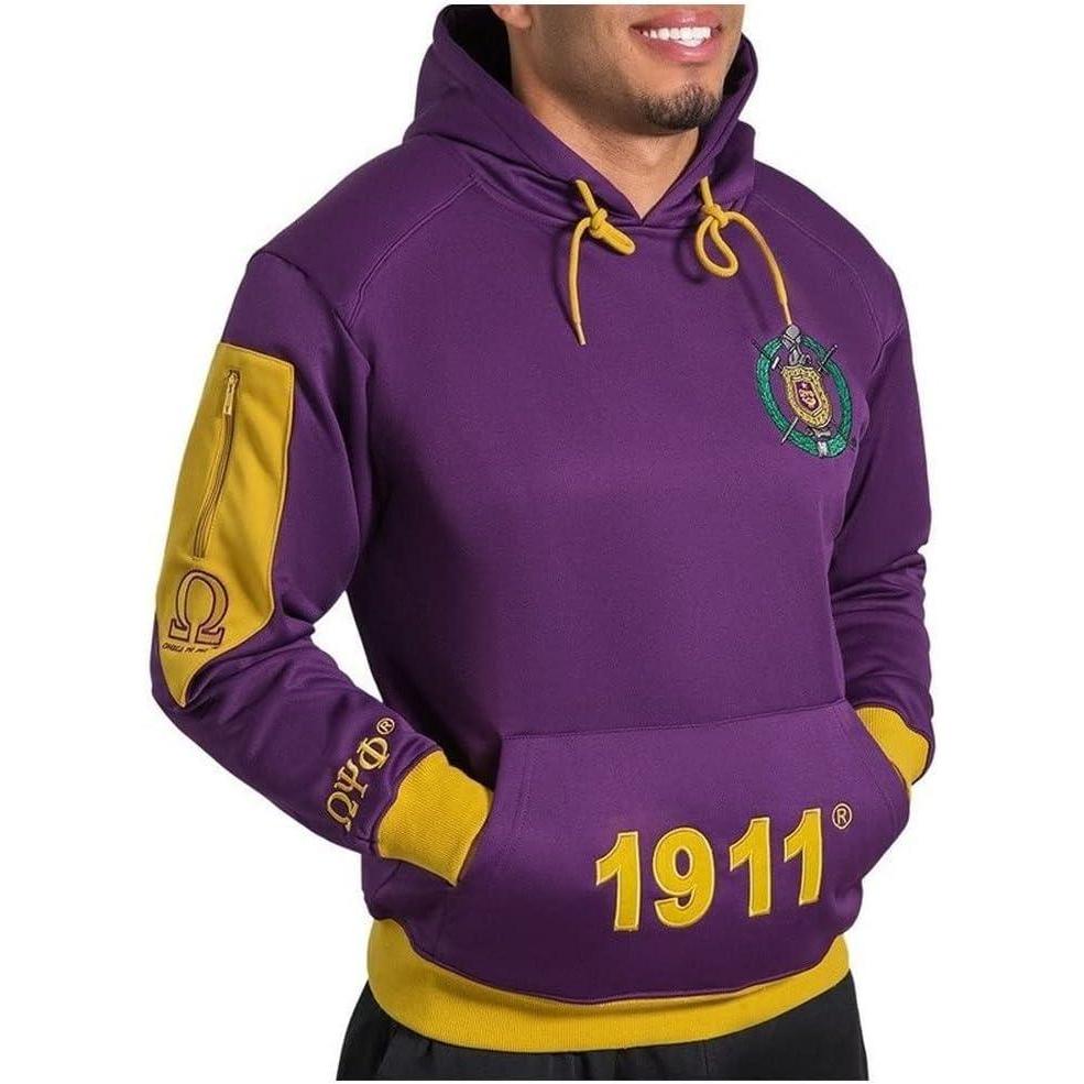 imageOmega Psi Phi Elite Hooded PulloverPurpleGold