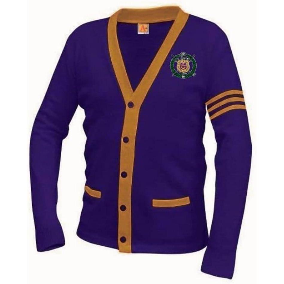imageOmega Psi Phi Varsity Cardigan SweaterMulicolor