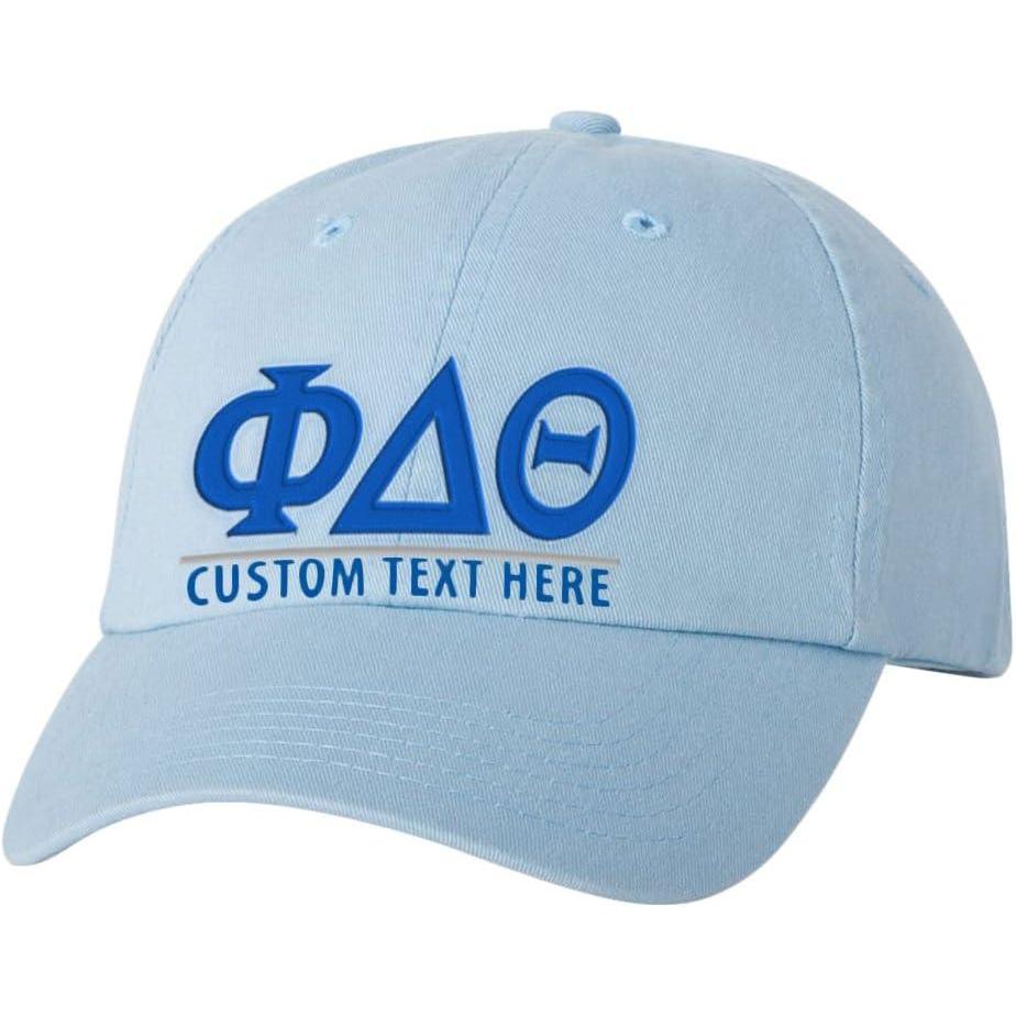 imagePersonalized Phi Delta Theta Greek Line HatLight Blue