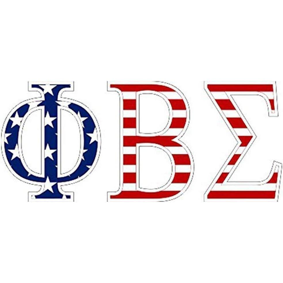 imagePhi Beta Sigma American Flag Greek Letter Sticker  25 Tall