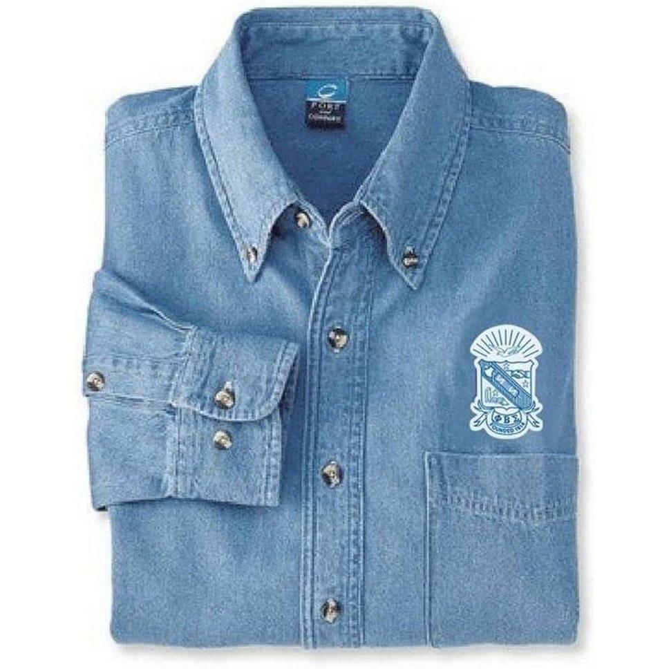 imagePhi Beta Sigma Denim Shirt ShieldBlue
