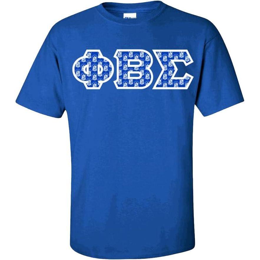 imagePhi Beta Sigma Fraternity Crest Twill Letter TeeRoyal Blue