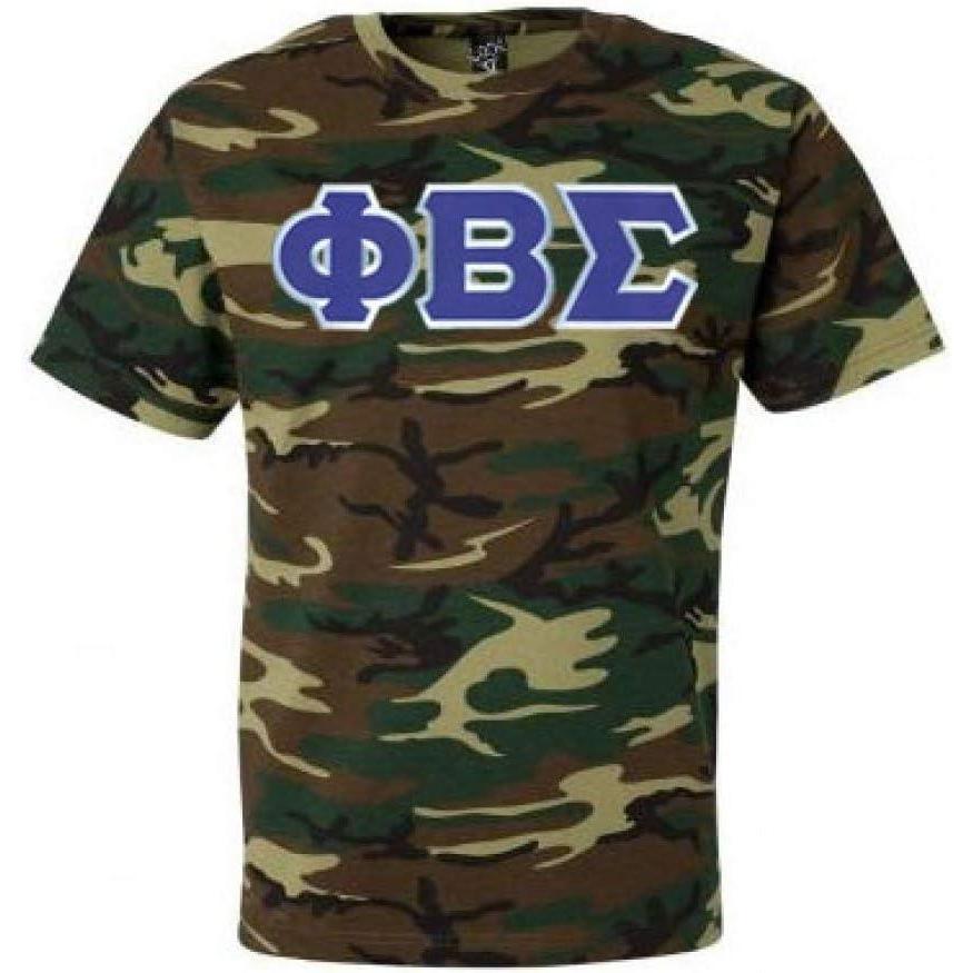 imagePhi Beta Sigma Fraternity Greek Lettered Camouflage Short Sleeve TShirtCamouflage