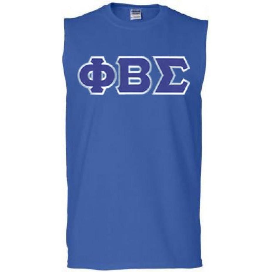 imagePhi Beta Sigma Fraternity Greek Lettered Royal Blue Sleeveless TShirtRoyal Blue