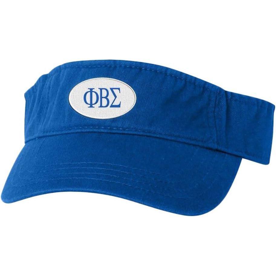 imagePhi Beta Sigma Greek Oval Heavy VisorRoyal Blue WRoyal Blue Thread