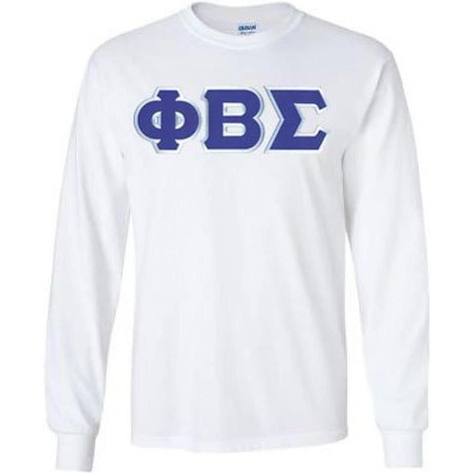 imagePhi Beta Sigma Lettered Long Sleeve ShirtWhite