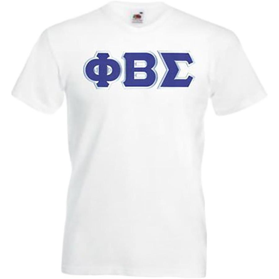 imagePhi Beta Sigma Lettered VNeck TShirtWhite