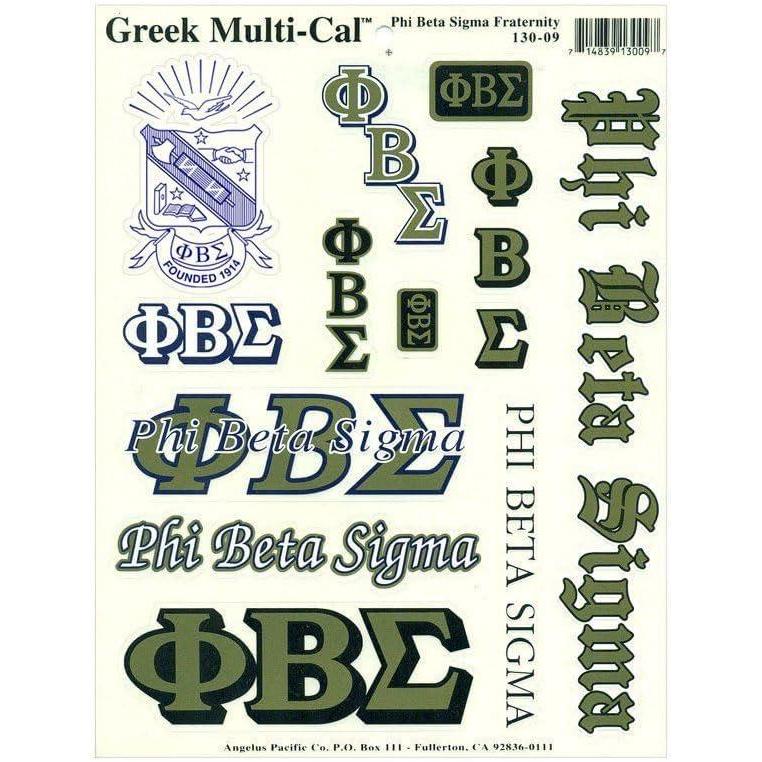 imagePhi Beta Sigma Multi Greek Decal Sticker Sheet