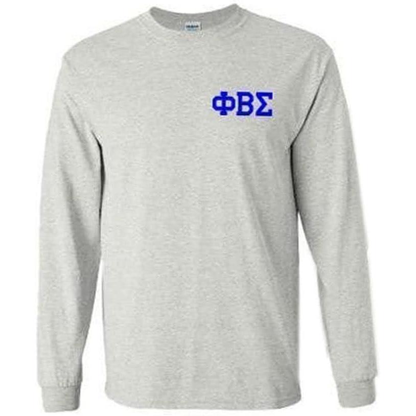 imagePhi Beta Sigma World Famous Crest  Shield Long Sleeve TShirtLight Grey