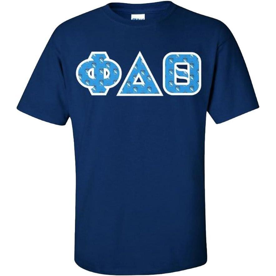 imagePhi Delta Theta Fraternity Crest Twill Letter TeeNavy Blue