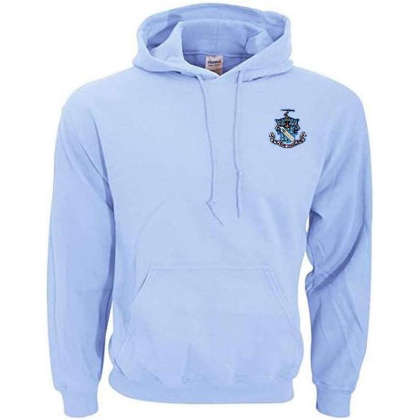 imagePhi Delta Theta World Famous Greek Patch Hoodie Light BlueLight Blue