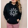Greekgear Gamma Phi Beta Unisex College Seal Hoodie(Black)