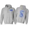 Greekgear Phi Beta Sigma World Famous Crest – Shield Printed Hooded Sweatshirt(Light Grey)