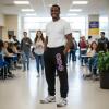 Omega Psi Phi Lettered Sweatpants(Black)