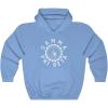 Greekgear Gamma Phi Beta Unisex College Seal Hoodie(Carolina Blue)