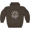 Greekgear Gamma Phi Beta Unisex College Seal Hoodie(Dark Chocolate)