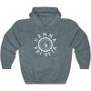 Greekgear Gamma Phi Beta Unisex College Seal Hoodie(Dark Heather)