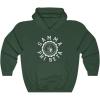 Greekgear Gamma Phi Beta Unisex College Seal Hoodie(Forest Green)