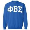 Greekgear Men’s Phi Beta Sigma Greek Lettered Arch Crewneck Sweatshirt Royal Blue(Royal Blue)