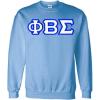Greekgear Phi Beta Sigma Custom Twill Crewneck Sweatshirt(Light Blue)