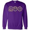Omega Psi Phi Lettered Crewneck Sweatshirt(Purple)