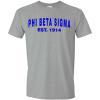 Phi Beta Sigma Est Tee(Charcoal Grey)