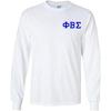 Phi Beta Sigma Flag Long Sleeve T-Shirt(White)