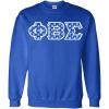 Phi Beta Sigma Fraternity Crest Twill Letter Crewneck Sweatshirt(Royal Blue)