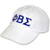 Phi Beta Sigma Letter Hat(White W/Navy Blue Thread Color)